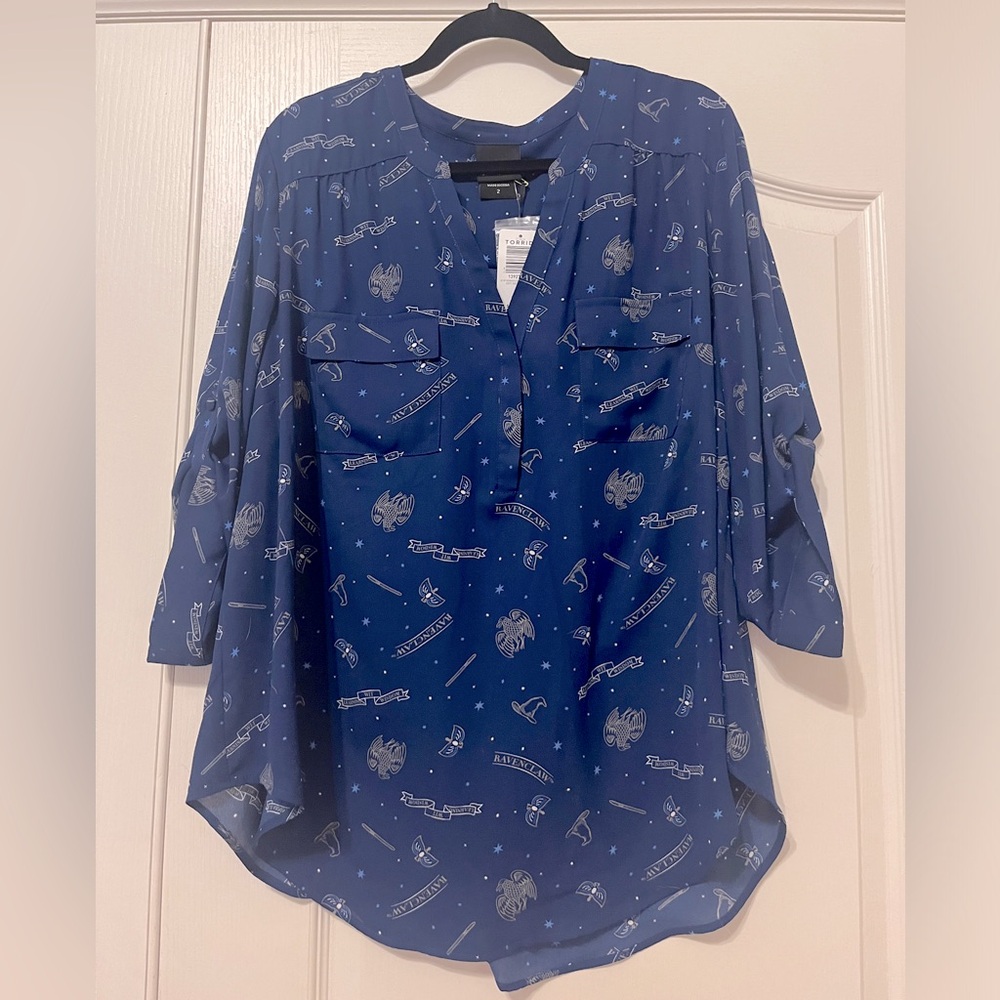 NWT Torrid Sz 2x Harry Potter Ravenclaw Harper Blouse